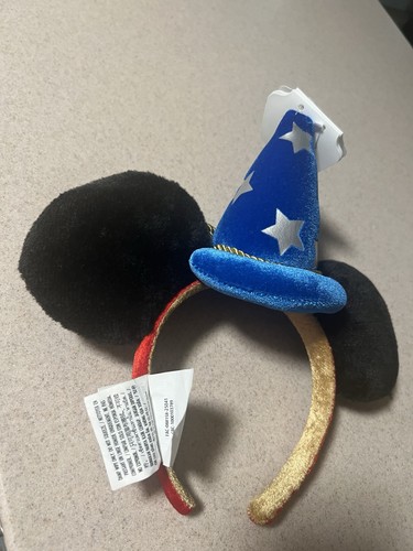 Diadema Oreja Mickey Mouse Hechicero Parques Disney 2025 Nueva con Etiquetas - Imagen 2 de 7