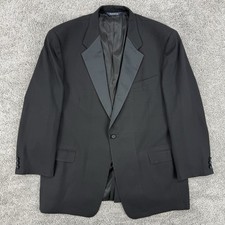 Burberry Tuxedo Jacket Men s Size Tag-48 / Fits-50 Black Super 100s Wool Blazer