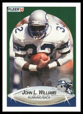 1990 Fleer #274 John L. Williams Seattle Seahawks Football Card