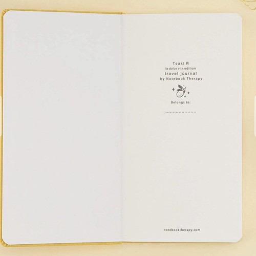 NISB NEW Tsuki La Dolce Vita Travel Notebook Therapy Yellow Lemon Italy - Picture 4 of 4