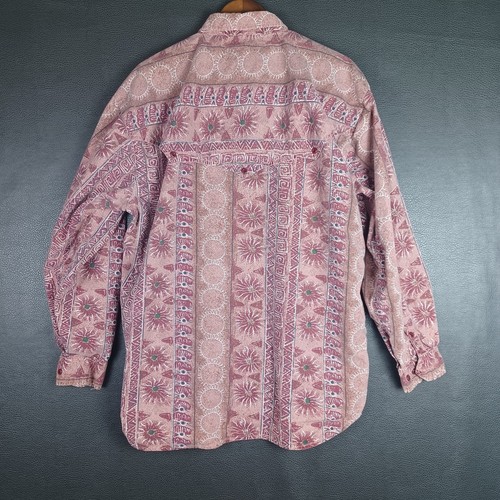 Western Shirt Mens XL Button Down Yoke Vintage 90s Rodeo Cowboy USA Tribal - Picture 5 of 6
