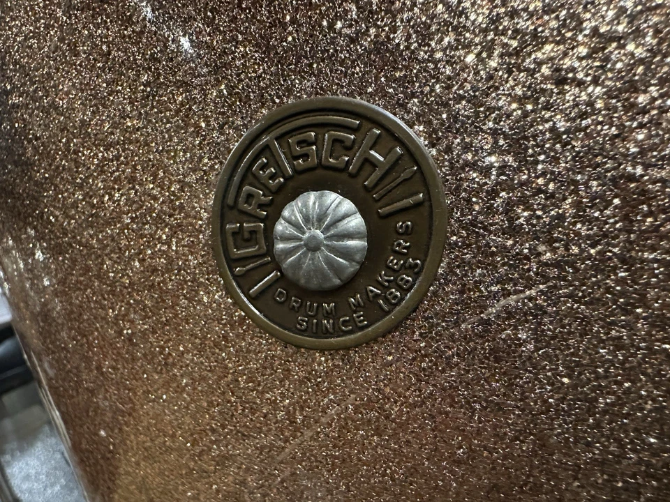 16" GRETSCH Piso Tom Tambor INSIGNIA REDONDA VINTAGE AÑOS 60 NARANJA BRILLO?? #MI2 Foto 2 de 4