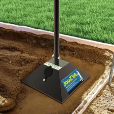 Tamper Tool with 10"x10" Compactor Plate & Fillable Steel Base, 49" All-Steel...