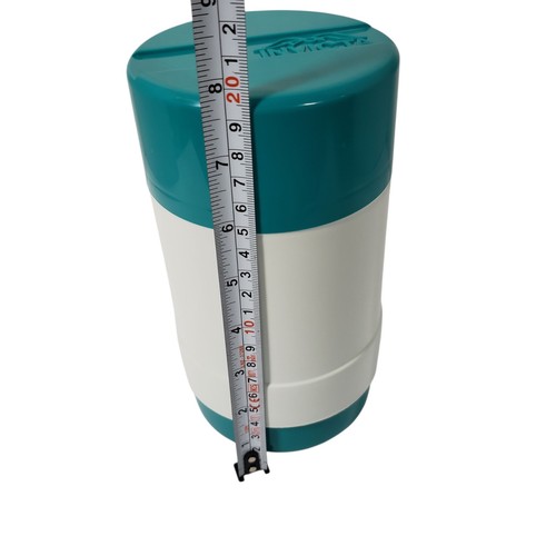 Vintage Invicta Thermal Food Jar Container Teal White Insulated Camping Lunch - Picture 6 of 7