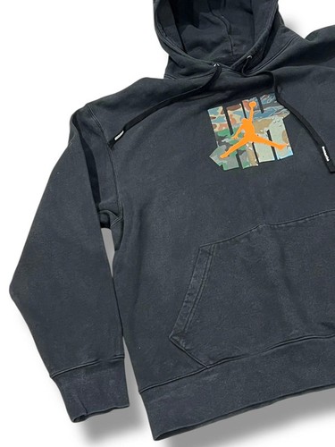 Jordan x Undefeated x Breakfast Club Hoodie XL Black Camo Jumpman Rare Collab - Picture 6 of 10
