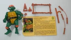 99% Complete 1988 Michaelangelo TMNT 4.5 Action Figure & File Card Vintage Lot