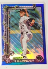 2025 Topps Holiday Chase Dollander #H130 ROOKIE Blue Foil Glitter