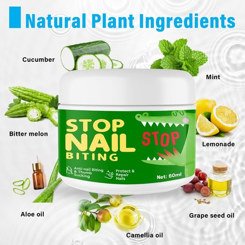 Stop Nail Biting Treatment All Natural Organic Herbs Bitter Oil 60ml | BB 11/26 - Bild 2 von 5