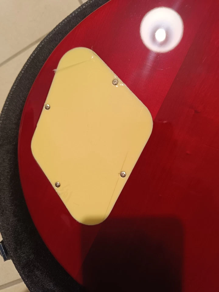 Chitarra EKO VL-480 Aged Cherry Sunburst Flamed Con Pedale E Custodia Rigidida - Immagine 4 di 4