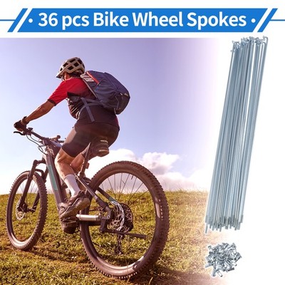 1 Set 12G 282mm Länge Fahrrad Speichen Nippel Carbon Stahl Verzinkt Universal