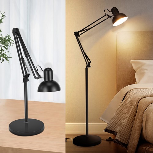 Stehleuchte schwarz E27 Stehlampe wohnzimmer Deckenfluter Standleuchte Leselampe - Bild 3 von 13