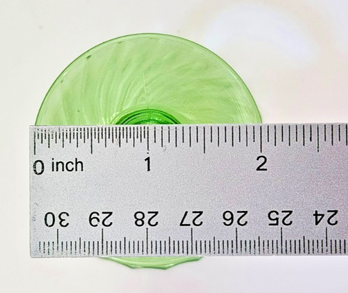 5er Set Optik Swirl Grün Glas Offen Salzkeller Dipschalen Depressionsglas - Bild 9 von 11