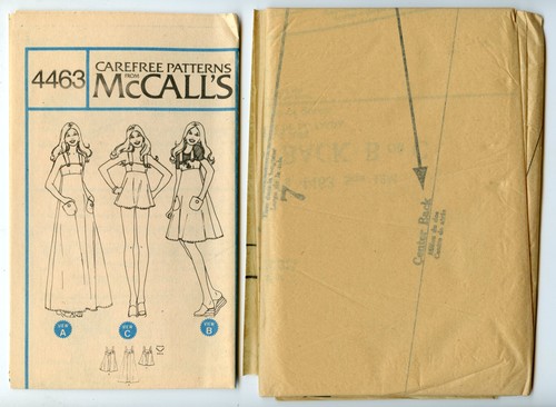 McCalls 4463 Sommerkleid Rücken Wickel Empire Taille in drei Längen Brust 34 ungeschnitten - Bild 3 von 3