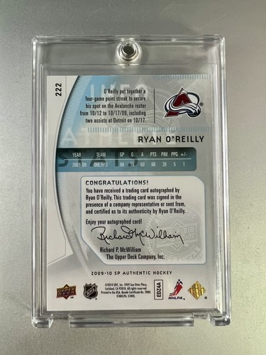 2009-10 Upper Deck SP Authentic Future Watch Ryan O'Reilly Autograph 184/999 - Bild 2 von 2