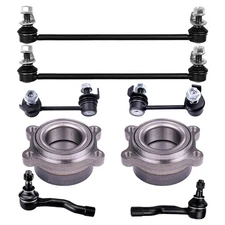 8PCS Front Rear Sway Bar Wheel Bearing Outer Tie Rods Fits 2003-08 Infiniti FX35