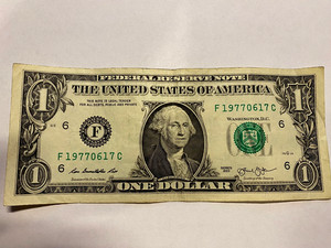 Birthday Note $1 June 17, 1977  Fancy 06/17/1977