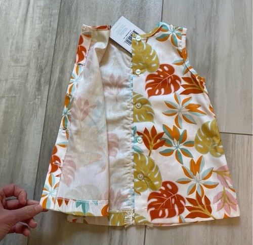 New! Bella Bliss Tropical Leaf Print Polly Top and Bloomer Set, size 24 months - Picture 6 of 12