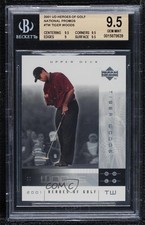 2001 Upper Deck National Convention Heroes of Golf Tiger Woods BGS 9.5 Rookie RC