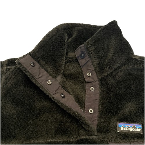 Patagonia Fleece Sweater Womens Size M Black Re-Tool Snap T Pullover Jacket - Picture 4 of 12