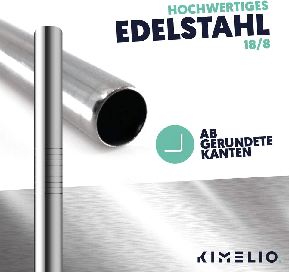 304 Bubble Tea Strohhalme [6 Dicke Trinkhalme Wiederverwendbar + - Bild 4 von 4