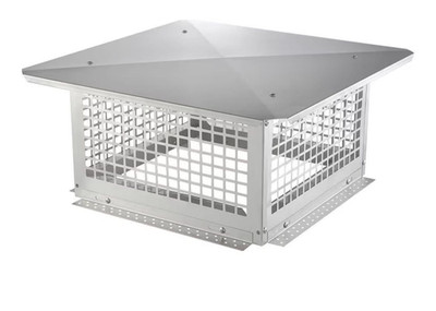 Chimney Cap 17  x 17  304Stainless Steel Fireplace Flue Caps Cover Mesh Silver