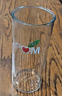 POM Tea 14 Oz Juice Glass 6.5" Tall POM Heart Tea Logo Excellent Collector Gift