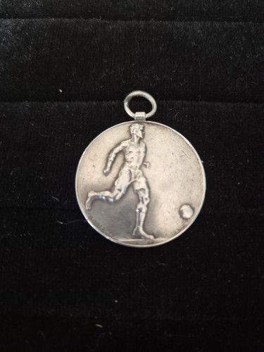 Antique Solid Silver Football Medal 1925 Excellent Condition