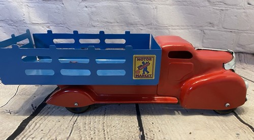 Vintage MARX Motor Market Delivery Truck Steel Metal Truck - Picture 6 of 12