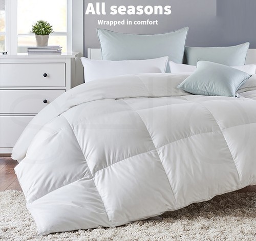 Dreamz 700GSM All Season Goose Down Feather Filling Duvet in Queen Size - Picture 3 of 12