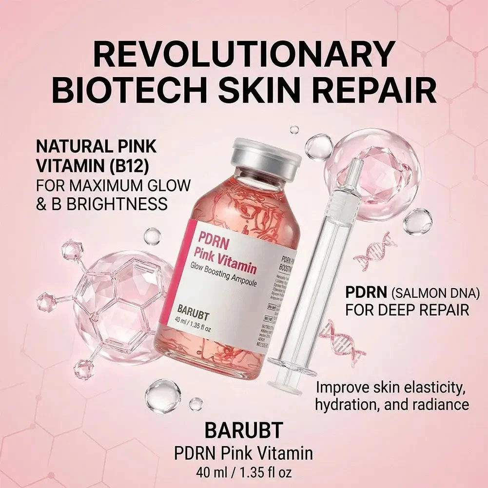 Korean PDRN Collagen Peptide Ampoule 40ml Hydrating Glow Skin Care Set