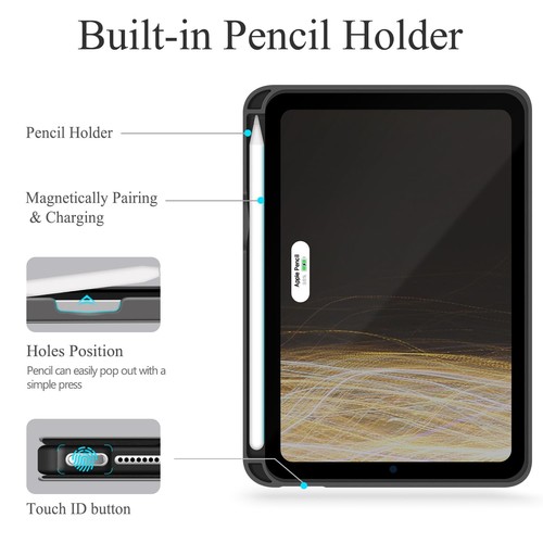 auaua Funda para iPad Mini 7 (2024) / iPad Mini 6 (2021) de 8.3 Pulgadas con - Afbeelding 23 van 24