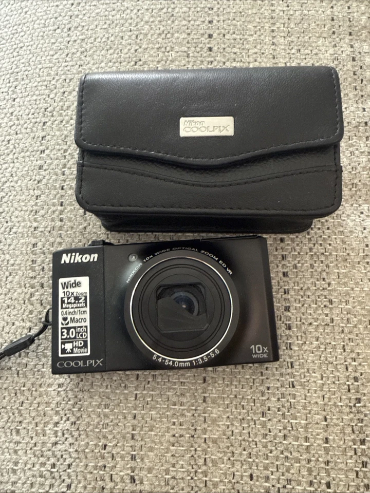 Nikon COOLPIX S8000 Black Digital Camera 14.2 MP 10x Optical Zoom Fast Shipping - Image 3 of 4