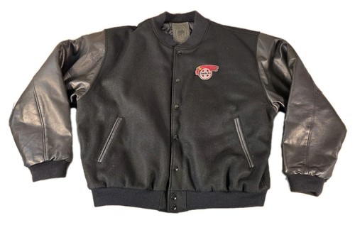 Vintage Golden Bear Jacke Wolle Leder Santa Fe Railroad The Chief Herren 2XL - Bild 3 von 11