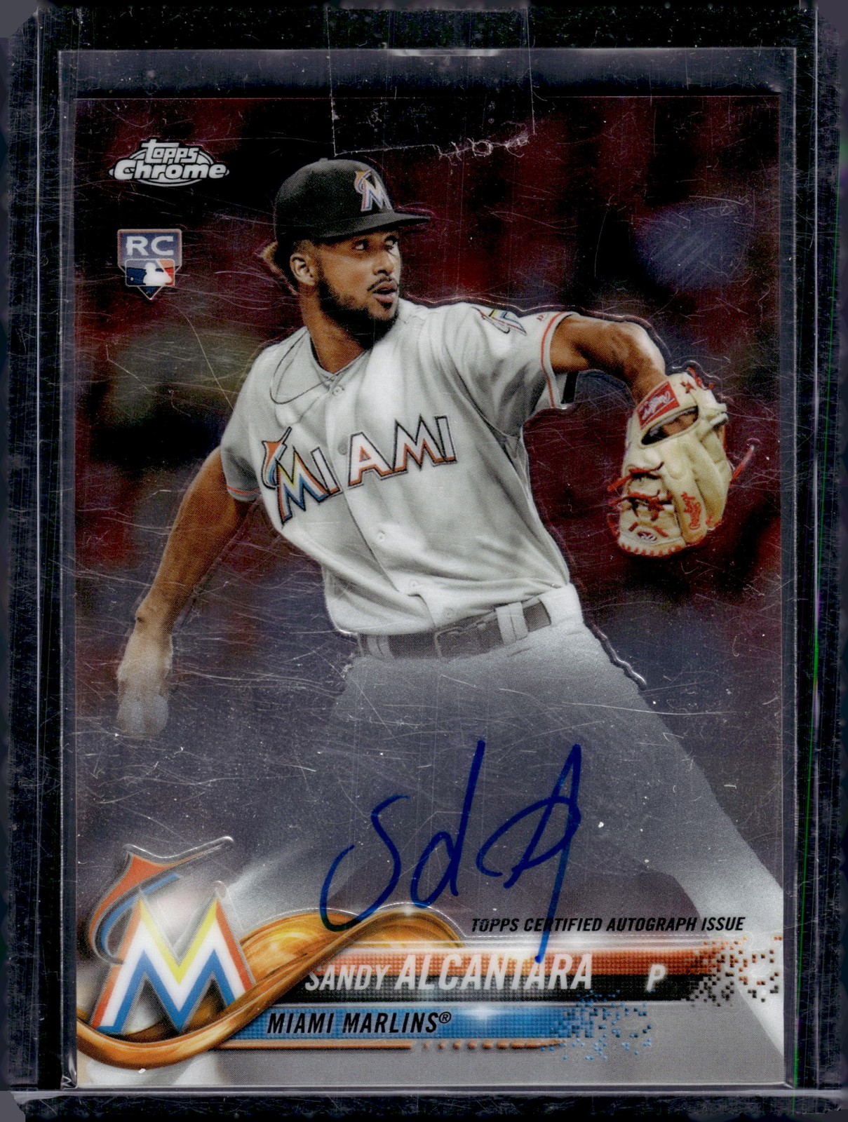 2018 Topps Chrome #RA-SA Sandy Alcantara Rookie Autographs