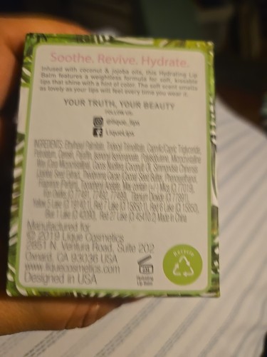 2 Lique Lip Care Hydrating Lip Balm Vanilla & Lavender Scent Soothe Revive 21 oz - Picture 5 of 6