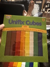 Didax Unifix Cubes Interlocking Counting Cubes with Activity Booklet Set of 100