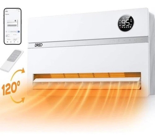 Dreo Smart Wall Heater, Electric Space Heater for Bedroom 1500W, 120° White