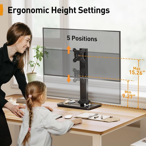 Monitor Stand, Freestanding Monitor Mount for 13-34 inch Screens with 360 Deg - 第 3/7 張圖片