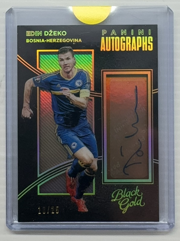 2016-17 Panini Black Gold FIFA Edin Dzeko Holo Gold Autograph Auto #10/25 Bosnia