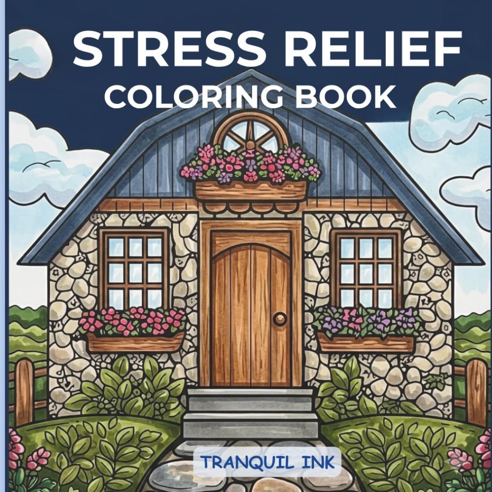 Stress Relief Coloring Book for Adults: 50 Single-Sided Illustrations for Relax - Image 2