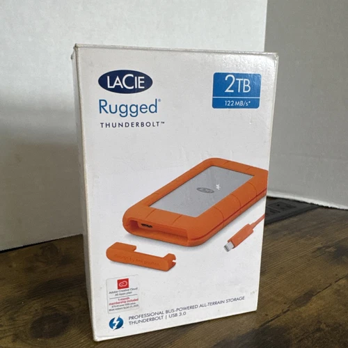 LaCie Rugged 5TB External USB-C USB 3.2 Gen 1 Portable Hard Drive Orange/Silver