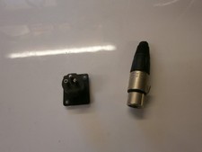 XLR Plug and Socket 3 way. 3way Cable skt and 3 way chassis plug  " Cliff" brand