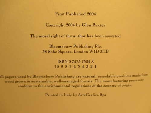 art / humor LOOMINGS OVER THE SUET signed GLEN BAXTER 2004 Bloomsbury 1st UK ed - Picture 6 of 11