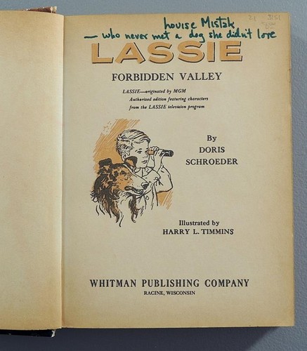 Lassie Forbidden Valley TV Adventure Edition Book Whitman 1959 Doris Schroeder - Imagen 4 de 5