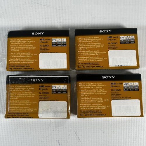 Sony Hi-8 120 Minute Digital8 60 Min HMP Camcorder Cassette Tape 4 Pack - Picture 4 of 5