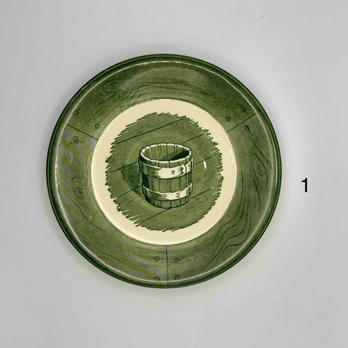 Vintage Royal Colonial Homestead Green Transferware 6” plates - set of 4 - Picture 2 of 9