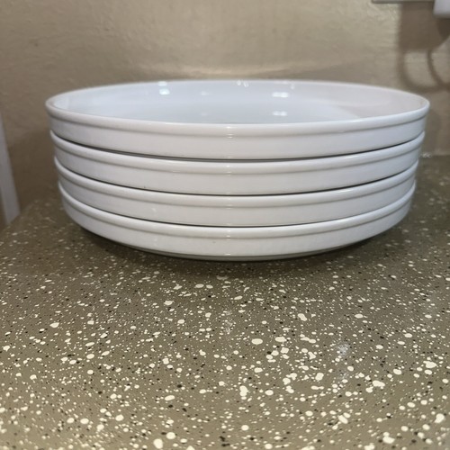 Better Homes & Gardens Dinner Plates -Set of 4- White Modern Rim 10.5" - Picture 5 of 8