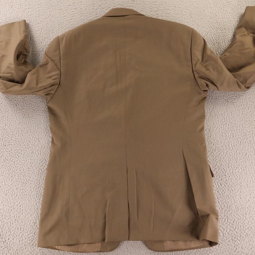Ralph Lauren Jacket M 42R Brown Tan 100% Wool Twill Worsted Blazer Sport Coat - Picture 10 of 17