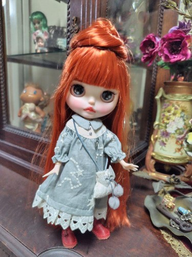 Customized OOAK Icy Doll Orange Brown Hair with Outfit - Foto 15 di 17