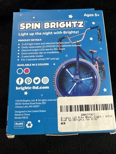 Spin Brightz Blue Bicycle Lights - Picture 2 of 2